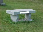 #4- 3-6 Unpolished Gray Curved Bench - 